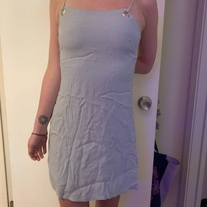 Tie back shift dress.